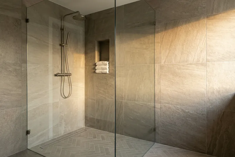 Porcelain tile installation